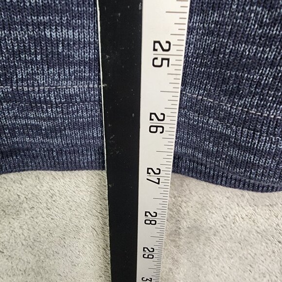 Mens Heather Blue Eddie Bauer Sweatshirt 1/4 Zip Long Sleeve Mock Neck Size L - Picture 8 of 9